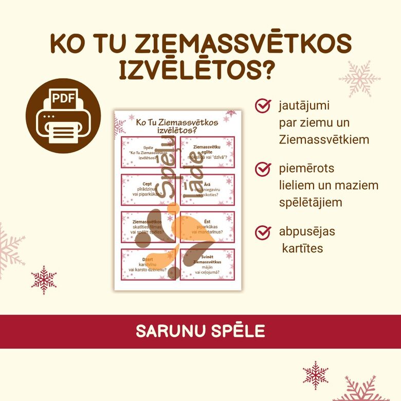 KO TU ZIEMASSVĒTKOS IZVĒLĒTOS?